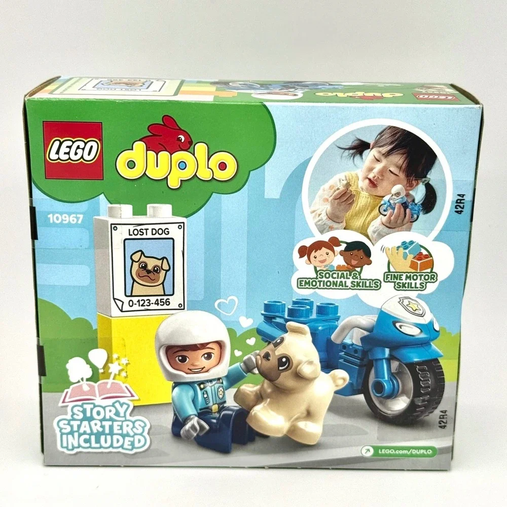LEGO DUPLO 10967 Police Motorcycle Set 5 pcs – New‎ Sealed Box**